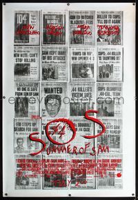 4a288 SUMMER OF SAM DS bus stop '99 Spike Lee, cool image of multiple newspaper murder articles!