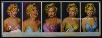 4a137 PHIL STERN MARILYN MONROE POSTER 26x74 commercial poster '87 five sexy color photographs!