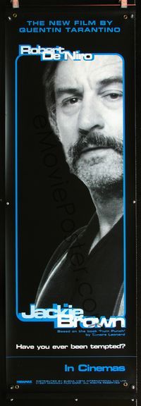 4a123 JACKIE BROWN English door panel '98 Quentin Tarantino, cool close portrait of Robert De Niro!