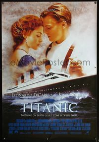 4a125 TITANIC English 40x58 '97 Leonardo DiCaprio, Kate Winslet, directed by James Cameron!