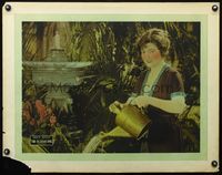 4a105 SCARAB RING half-sheet poster '21 pretty Alice Joyce with watering can murders a blackmailer!
