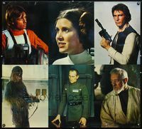 4a138 STAR WARS ultra rare 36x37.5 poster '77 Luke, Leia, Han Solo, Chewbacca, Obi-Wan & Tarkin!