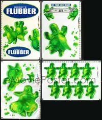 4a164 FLUBBER 4 27x40 window cling posters '97 Disney,wonderful images of Flubber creatures dancing!