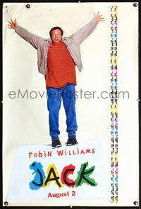 4a169 JACK window cling poster '96 Robin Williams grows up incredibly fast, Francis Ford Coppola