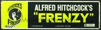 4a151 FRENZY banner poster '72 written by Anthony Shaffer, Alfred Hitchcock's shocking masterpiece!