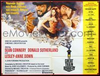 4a095 GREAT TRAIN ROBBERY subway poster '79 art of Sean Connery, Sutherland & Down by Tom Jung!
