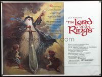 4a162 LORD OF THE RINGS subway poster '78 J.R.R. Tolkien classic, Bakshi, Tom Jung fantasy art!