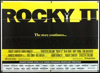 4a096 ROCKY II subway poster '79 Sylvester Stallone, Carl Weathers, boxing, the story continues!