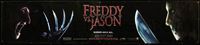 4a166 FREDDY VS JASON vinyl window cling banner '03 cool image of horror icons,the ultimate battle!