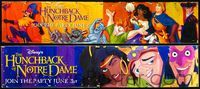 4a167 HUNCHBACK OF NOTRE DAME set of 2 window cling banner posters '96 Disney cartoon, cool images!