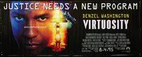 4a204 VIRTUOSITY vinyl banner poster '95 Denzel Washington, sci-fi, justice needs a new program!