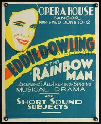 4a088 RAINBOW MAN local theater WC '29 Eddie Dowling in Paramount all-talking-singing musical drama!