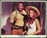 4b022 100 RIFLES movie lobby card #2 '69 cool image of Jim Brown, sexy Raquel Welch!