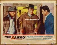 4b045 ALAMO lobby card #1 '60 classic image of big John Wayne & Richard Widmark in Texas western!