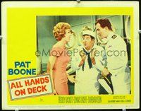 4b050 ALL HANDS ON DECK LC #5 '61 cool group image of Pat Boone, Barbara Eden, & Buddy Hackett!