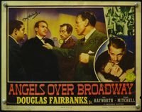 4b014 ANGELS OVER BROADWAY signed LC '40 by Douglas Fairbanks Jr., who's about to be beaten up!