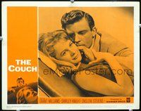 4b266 COUCH lobby card #3 '62 close-up of Shirley Knight, Grant Williams, written by Robert Bloch!