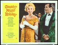 4b267 COUNTRY MUSIC HOLIDAY movie lobby card #2 '58 great image of Zsa Zsa Gabor w/microphone!