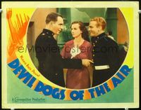 4b289 DEVIL DOGS OF THE AIR LC '35 Margaret Lindsay between Pat O'Brien & smiling James Cagney!