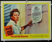 4b291 DEVIL'S DISCIPLE movie lobby card #4 '59 Burt Lancaster reading notice!