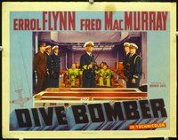 4b297 DIVE BOMBER LC '41 cool image of naval brass Errol Flynn, Fred MacMurray, Ralph Bellamy!