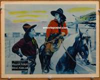 4b310 DRAG HARLAN movie lobby card R20s cool image of William Farnum & cowgirl Jackie Saunders!
