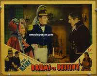 4b312 DRUMS OF DESTINY movie lobby card '37 cool image of Tom Keene & Edna Lawrence!