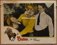 4b313 DUDE COWBOY movie lobby card '26 great image of Bob Custer, Flora Bramley, and Bruce Gordon!