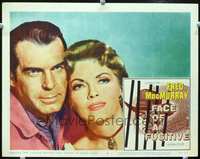 4b333 FACE OF A FUGITIVE movie lobby card #5 '59 close-up of Fred MacMurray & Dorothy Green!