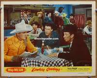 4b583 LAWLESS COWBOYS movie lobby card '51 cool image of cowboy Whip Wilson!