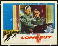 4b599 LONGEST DAY movie lobby card #6 '62 all-star cast, Curt Jurgens as Nazi officer!