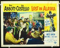 4b605 LOST IN ALASKA lobby card #3 '52 great image of sexy showgirl Mitzi Green, Abbott & Costello!