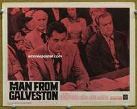 4b618 MAN FROM GALVESTON movie lobby card #7 '64 cool image of lawyer Jeffrey Hunter!