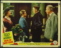 4b011 MEN OF BOYS TOWN signed LC '41 by Mickey Rooney, who's with Spencer Tracy as Father Flanagan!