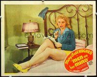4b633 MEN ON HER MIND movie lobby card '44 great image of sexy Mary Beth Hughes' legs!