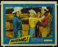 4b641 MUSTANG movie lobby card #6 '57 Jack Buetel, sexy cowgirl Madalyn Trahey!