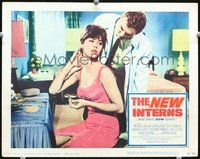 4b646 NEW INTERNS movie lobby card '64 image of Michael Callan, sexy Stefanie Powers!