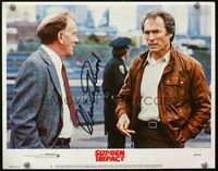 4b009 SUDDEN IMPACT signed LC #1 '83 by Clint Eastwood, who is Dirty Harry in brown leather jacket!