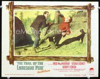 4b894 TRAIL OF THE LONESOME PINE LC #3 R49 great image of Fred MacMurray punching Henry Fonda!