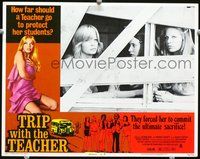 4b903 TRIP WITH THE TEACHER movie lobby card #2 '74 sexy teens, sexy border art of teacher!