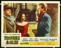 4b905 TROUBLE IN THE GLEN movie lobby card #4 '54 great image of Orson Welles & Margaret Lockwood!