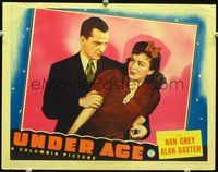 4b916 UNDER AGE movie lobby card '41 creepy image of Nan Grey & Alan Baxter!