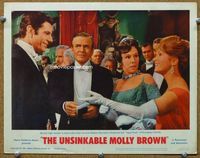 4b925 UNSINKABLE MOLLY BROWN lobby card '64 great image of pretty Debbie Reynolds in high society!