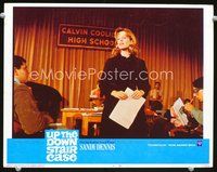 4b929 UP THE DOWN STAIRCASE movie lobby card #8 '67 great image of teacher Sandy Dennis!