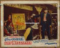 4b953 WESTERNER lobby card #1 R46 Gary Cooper, Walter Brennan, coming soon to Texas, Jersey Lily!