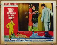 4b965 WHO'S BEEN SLEEPING IN MY BED lobby card #5 '63 Dean Martin slams the door on Carol Burnett!