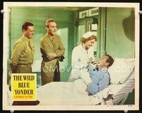 4b970 WILD BLUE YONDER movie lobby card #4 '51 great image of Wendell Corey & nurse Vera Ralston!