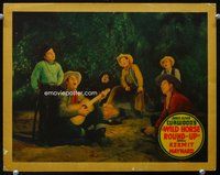 4b972 WILD HORSE ROUND-UP lobby card '37 cool image of Kermit Maynard playing guitar at campfire!