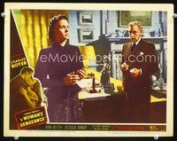 4b984 WOMAN'S VENGEANCE movie lobby card #3 '47 great image of Ann Blyth & Cedric Hardwicke!