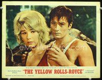 4b991 YELLOW ROLLS-ROYCE movie lobby card #1 '65 great image of young Shirley MacLaine, Alain Delon!